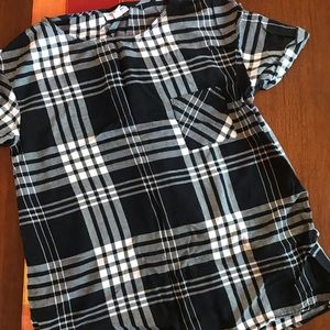 Black and white plaid tunic
